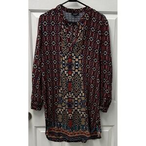 Tolani‎ Silk Tunic Women Small Long Sleeve